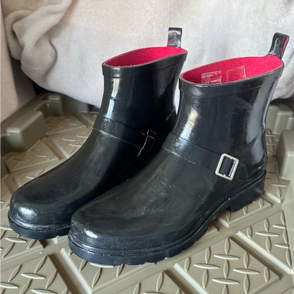 Capelli of New York Black Rain Ankle Boots